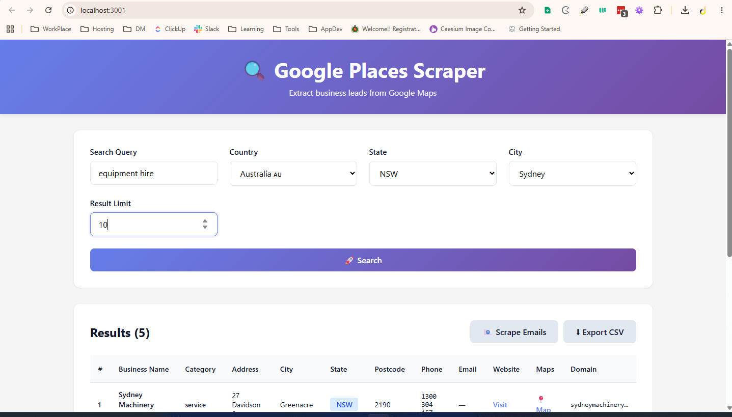 Automation workflow — data extraction with API